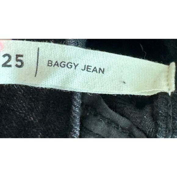 New ~ PACSUN  ~ Eco Black Checker High Waisted Baggy Jeans Size 25 CUTE - Picture 9 of 9